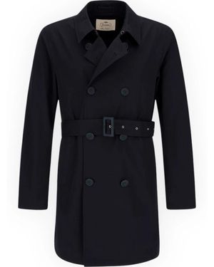 Herno Double-Breasted Coats - Blue