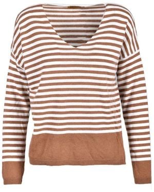 EBARRITO V-Neck Knitwear - Marrone