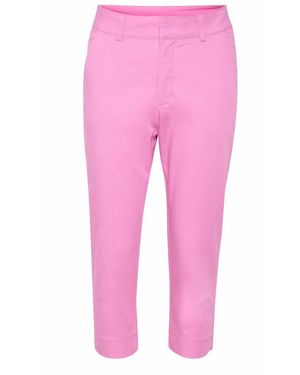 Kaffe Broeken ,Roze ,Cyclamen Capri Broek Met Zakken