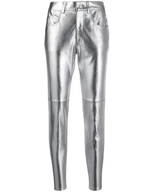 Isabel Marant Broeken ,Grijs ,Leather Broeken