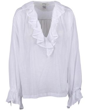 Ottod'Ame Camicia Con Volant - Blauw
