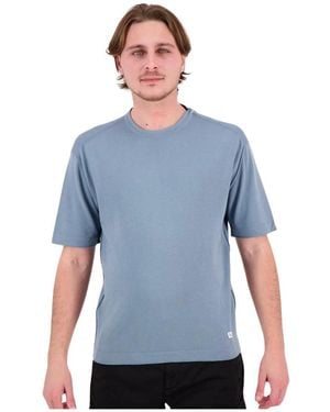 C.P. Company Katoenen Gebreide Trui Korte Mouw - Blauw