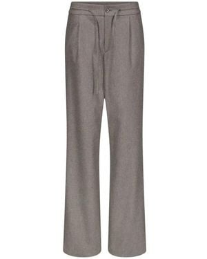 Loulou de Saison Broeken ,Bruin ,Harlem Plissã Tailleband Broek - Grijs