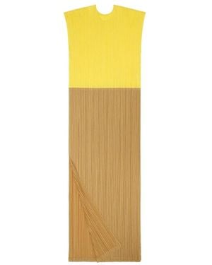 Issey Miyake Kleedjes ,Geel ,Polyester Swing Dress