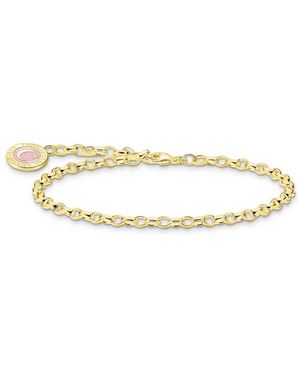 Thomas Sabo Accessoires ,Geel ,Charm Club Carrier Armband - Metallic