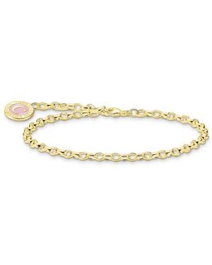 Thomas Sabo Accessoires ,Geel ,Charm Club Carrier Armband - Metallic
