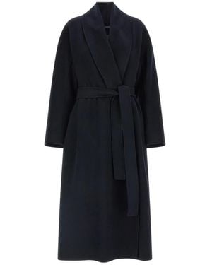 Max Mara Jassen ,Blauw ,Wol Smmanna Jas - Zwart