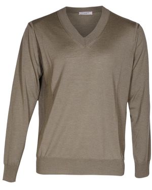 Paolo Pecora V-Neck Knitwear - Brown