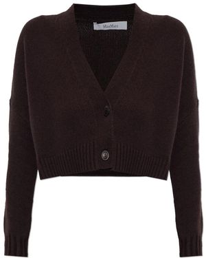 Max Mara Platani Woll-Strickjacke - Schwarz