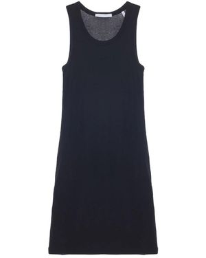 Helmut Lang Kleedjes ,Zwart ,Katoen Tankjurk Soft Rib - Blauw