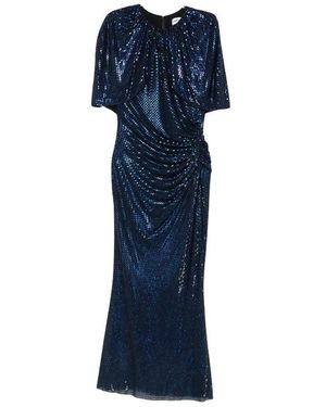Self-Portrait Pf26-054M-N Strass Cape Kleid - Blau