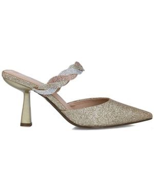 Menbur Heeled Mules - Metallizzato