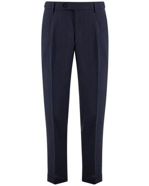 BERWICK 1707 Slim-Fit Trousers - Blue