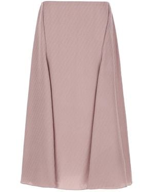 Fendi Ff Jacquard Seiden-Midirock - Pink