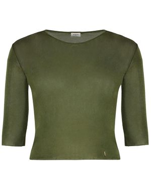 Saint Laurent Long Sleeve Tops - Verde