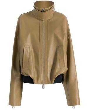 KHAITE Leather Jackets - Green