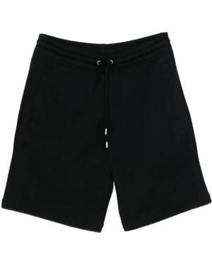 Maison Kitsuné Korte Broeken ,Zwart ,Katoen Paris Oversize Jog Short