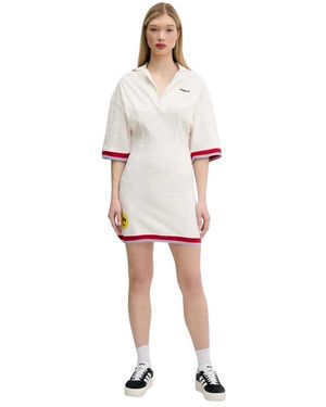Barrow Jurk Met Polokraag En Streepdetails - Wit