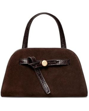 Tory Burch Romy Suede Small Bauletto - Bruin