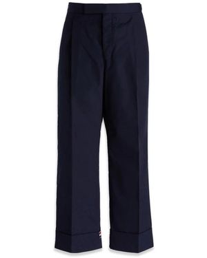 Thom Browne Straight Trousers - Blue