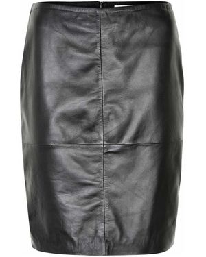 Soaked In Luxury Leather Skirts - Gris