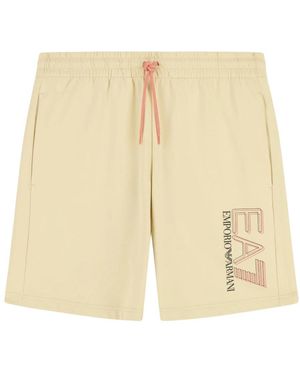 EA7 Korte Broeken ,Sweat Shorts - Naturel