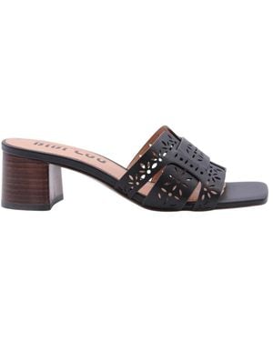 Bibi Lou Heeled Mules - Brown