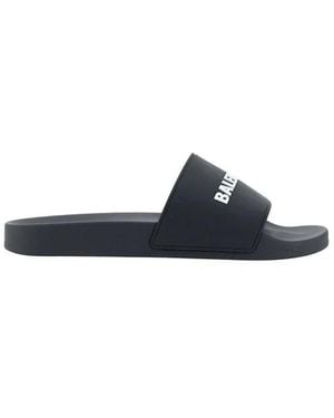 Balenciaga Schoenen ,Zwart ,Pool Slide Sandal - Blauw