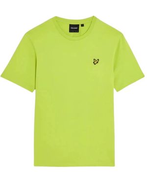 Lyle & Scott Grünes Bedrucktes Baumwoll-T-Shirt