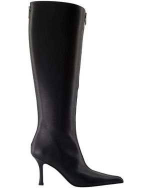 Alexander Wang Schoenen ,Zwart ,Leer Puntige Neus Stiletto Hoge Laarzen