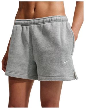 Nike Studio Fleece Mid-Rise Shorts - Grijs