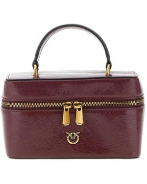 Pinko Tassen ,Rood ,Leer Love Birds Vanity Case - Paars