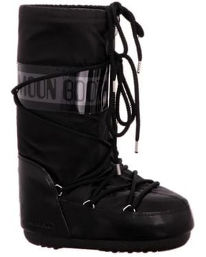 Moon Boot Schoenen ,Zwart ,Leer Icon Glance Boot