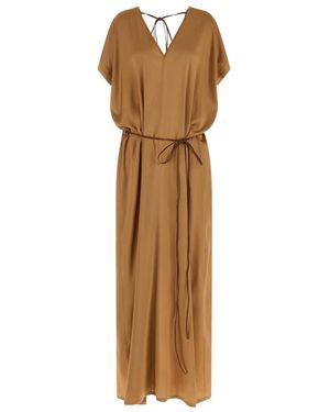 DI.LA3 PARI' Kleedjes ,Satijn Long Riky Zijden Satijnen Jurk - Metallic