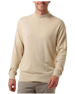 Scotch & Soda Locker Geschnittener Mock Neck Sweater - Natur
