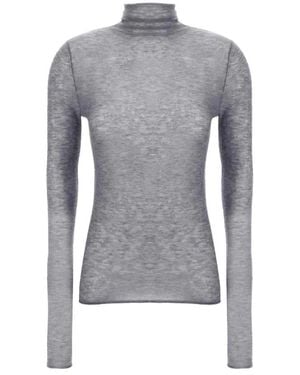 Pinko Truien & Vesten ,Grijs ,Wol Moss Turtleneck