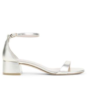 Stuart Weitzman Schoenen ,Geel ,Leer Nudist Block 35 Sandalen - Wit