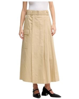 KENZO Maxi-Faltenrock - Natur