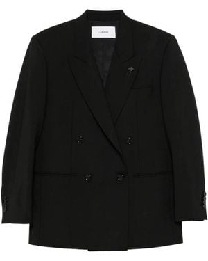 Lardini Jassen ,Zwart ,Wol Cameron Jacket