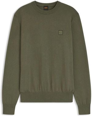 HUGO Trui Met Ronde Hals - Groen