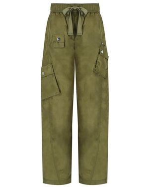 Ganni Straight Trousers - Green