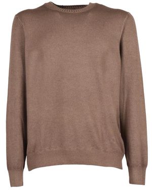 Fay Round-Neck Knitwear - Marrone