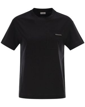 Brunello Cucinelli Cotton Pocket T-Shirt - Zwart