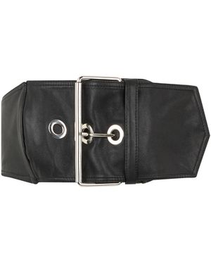 Moschino Elegante Riem Met Moderne Centrale Gesp - Zwart