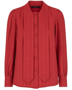 Gucci Jacquard-Seidenbluse - Rot