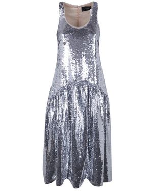 Simone Rocha Kleedjes ,Grijs ,Tapered Back Flounce Dress - Blauw