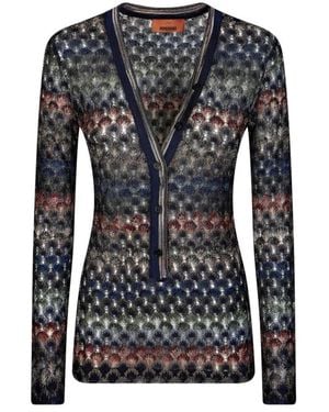 Missoni V-Neck Knitwear - Negro