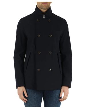 Montecore Giacca leggera doppiopetto in tessuto stretch - Nero