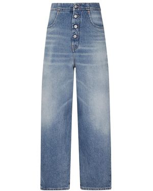 MM6 by Maison Martin Margiela Hellblaue High-Waist-Jeans