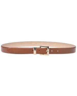 Baldinini Tan Leather Belt - Natur